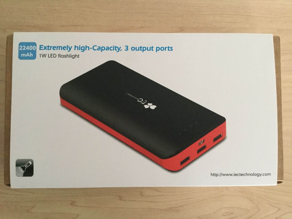 EC Technology POWERBANK 22,400mAh 箱はちょっとおしゃれ