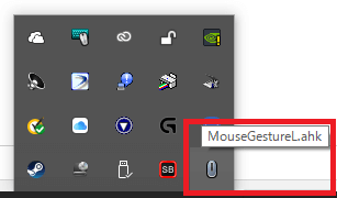タスクバーに「MouseGestureL」のアイコン