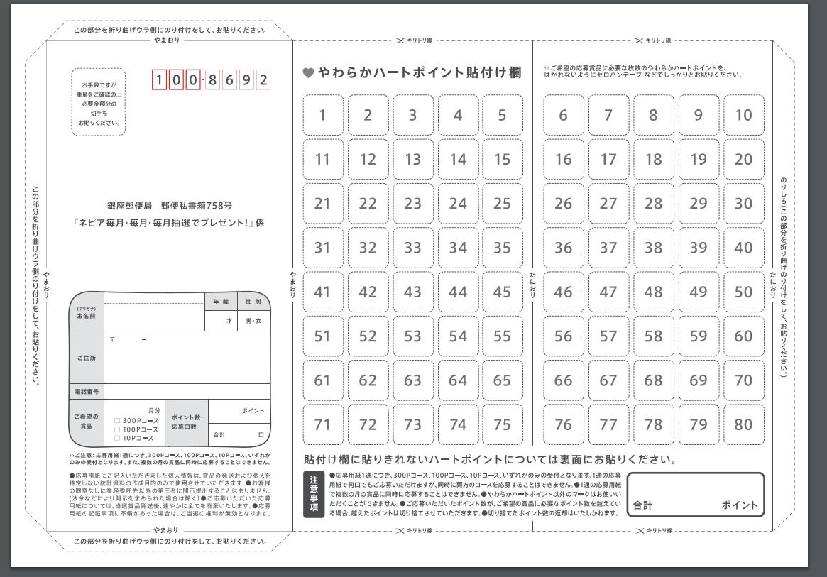 ネピアの やわからハートポイント が集まったので応募してみた Pc ウェブログ