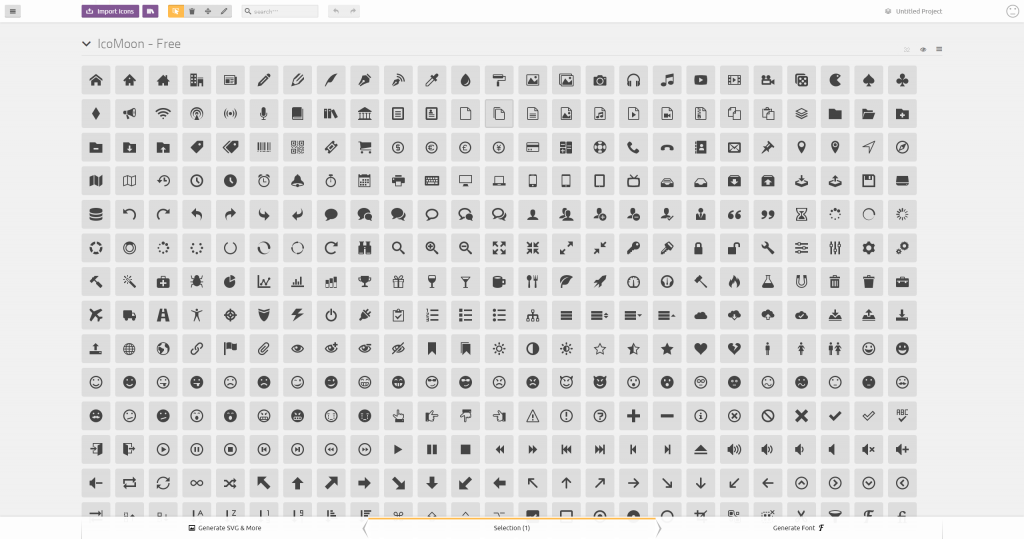IcoMoon App - Icon Font, SVG, PDF & PNG Generator