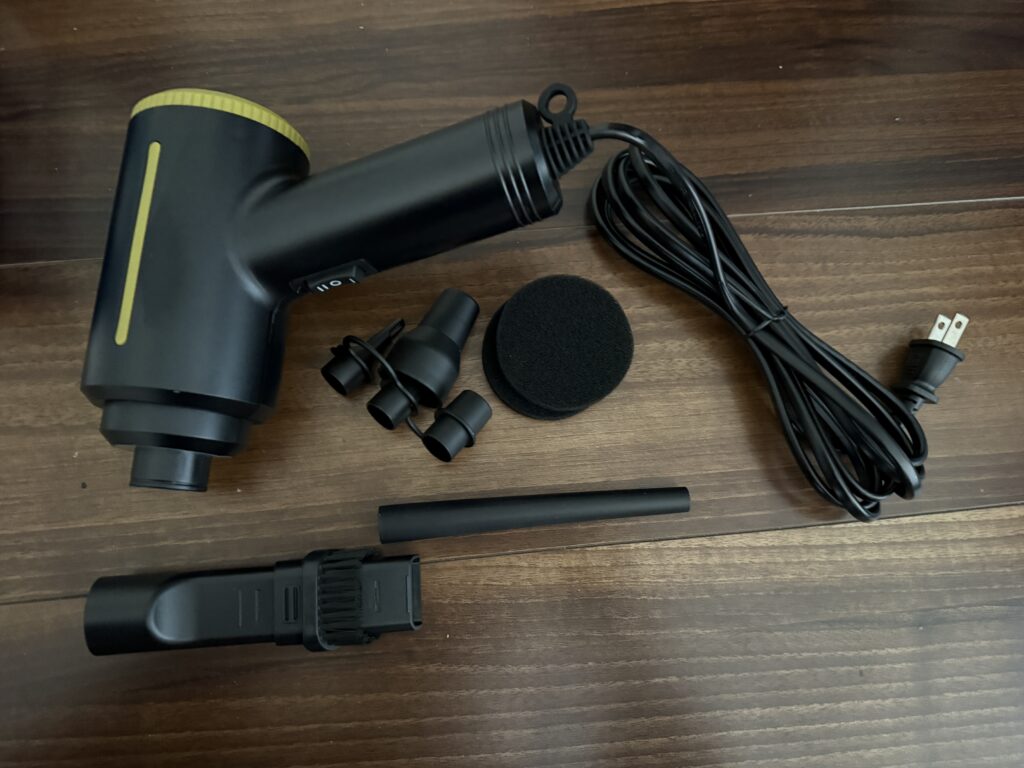 電動エアダスター(UNI-AD01)の内容物